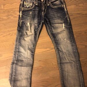 Men’s stonewash denim size 38 Rock Revival Jeans
